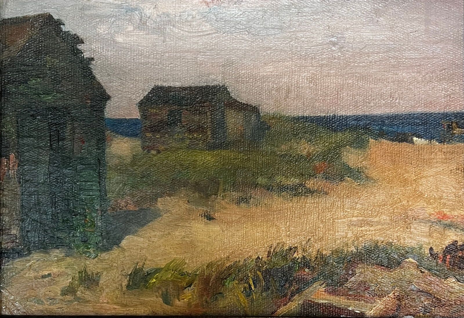 Robert Polhill Bevan (1865-1925) British: Robert Polhill Bevan(1865-1925) Oil on canvasboard, signed lower right, measures (9.5 x 14 inches) w/frame (16x20 inches) Robert Polhill Bevan was a British painter, draughtsman and lithographer who w