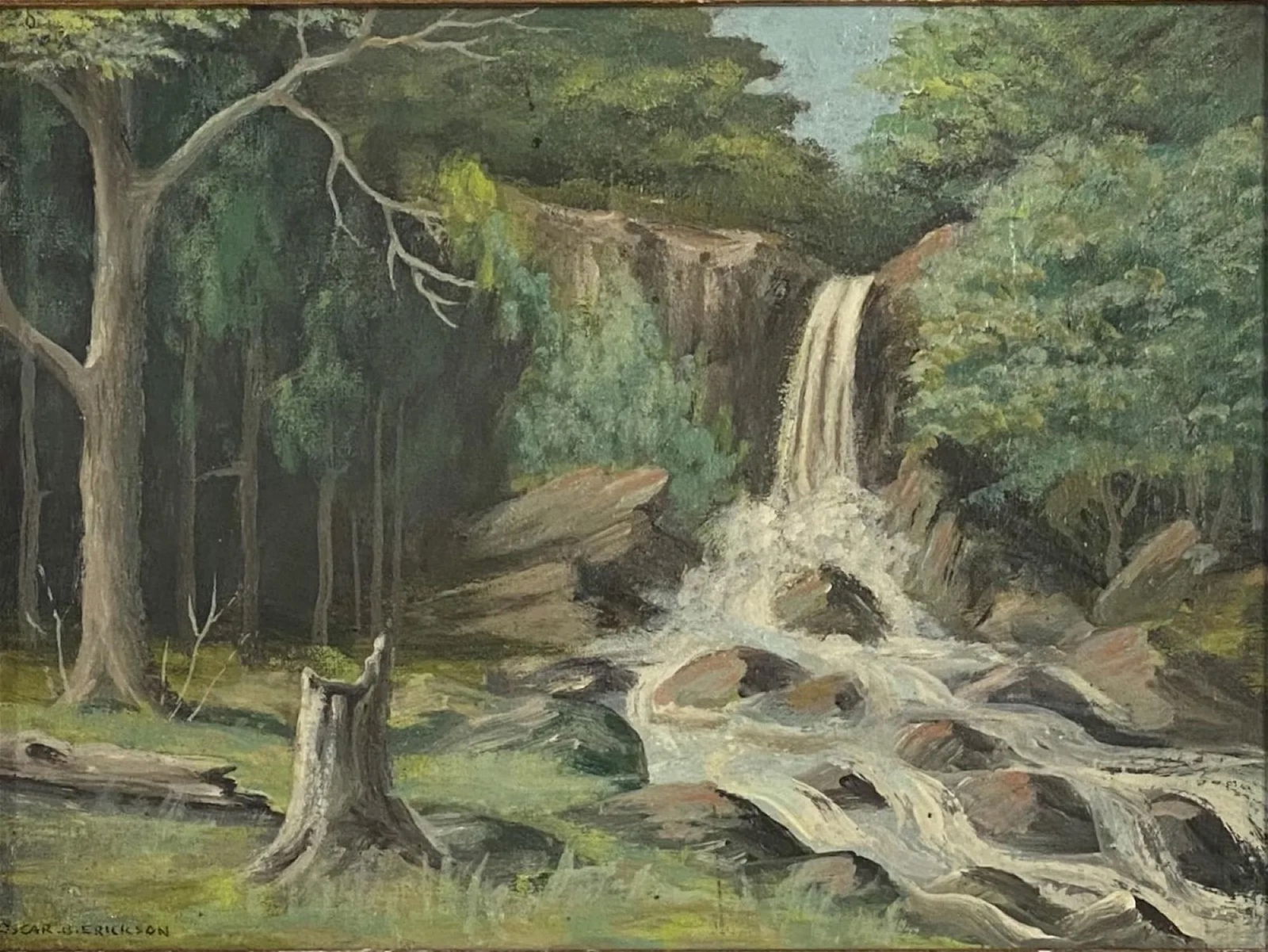 OSCAR ERICKSON (1883 - 1968) "ILLINOIS LANDSCAPE" American (1 of 3)