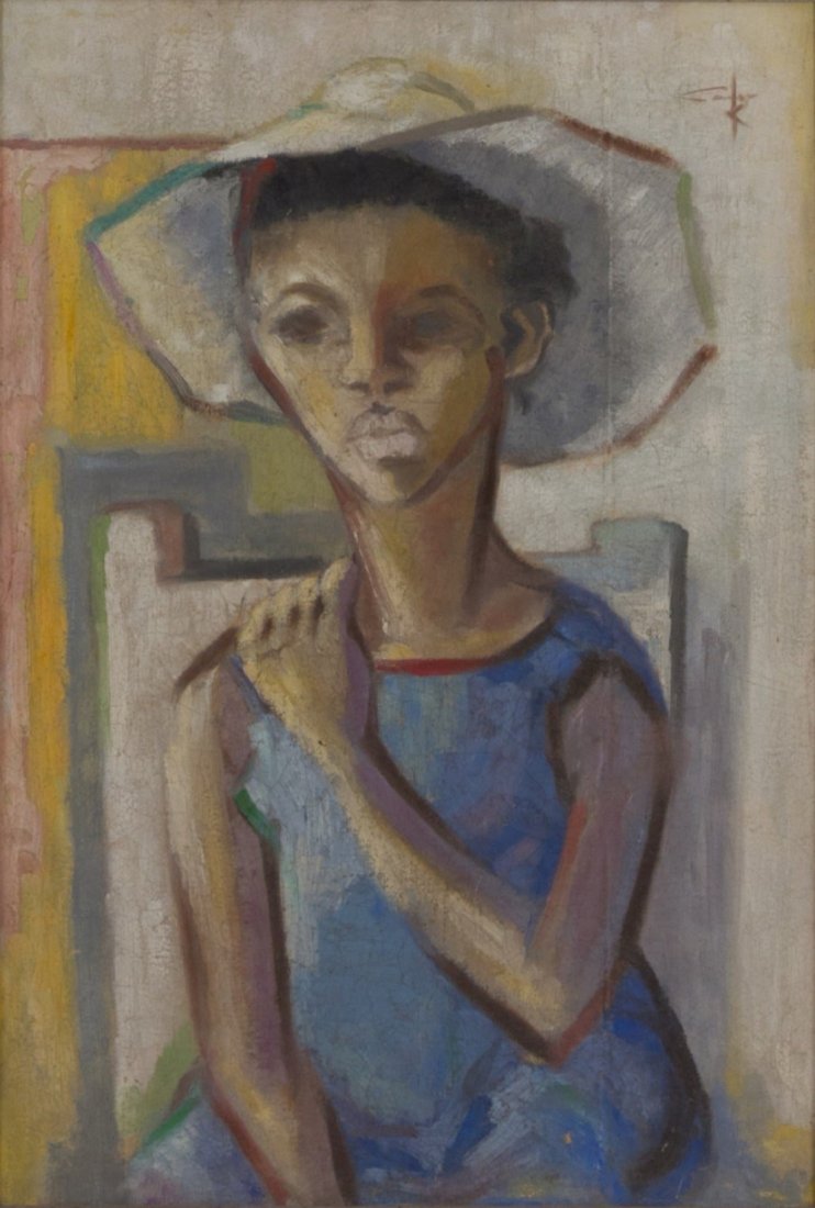 Dieudonne L. Cedor "Portrait" (1925- 2010) Haiti (1 of 3)