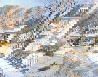 Kenneth Knowles (Born 1968) "Snowfall on Annisquam Village"