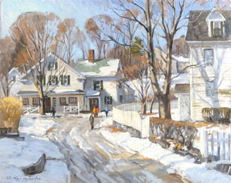 Kenneth Knowles (Born 1968) "Snowfall on Annisquam Village"