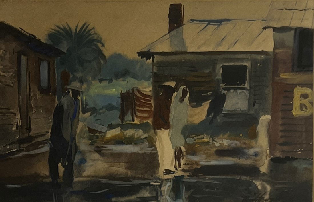 Loran Frederick Wilford (1893 - 1972) "Rainy Day Newtown Sarasota" (1 of 4)