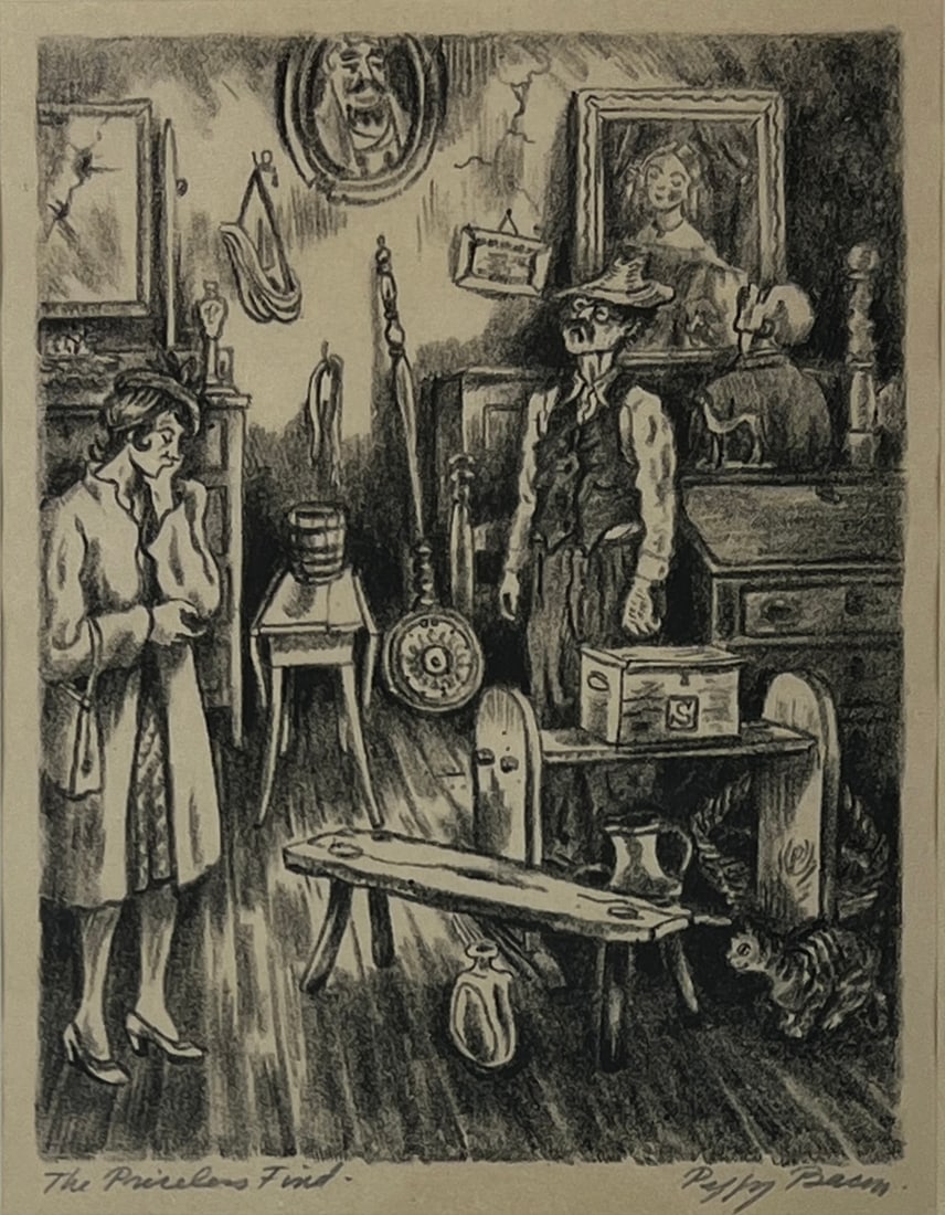 Peggy Bacon (1895-1987) " The Priceless Find (Antique Shop)" (1 of 4)
