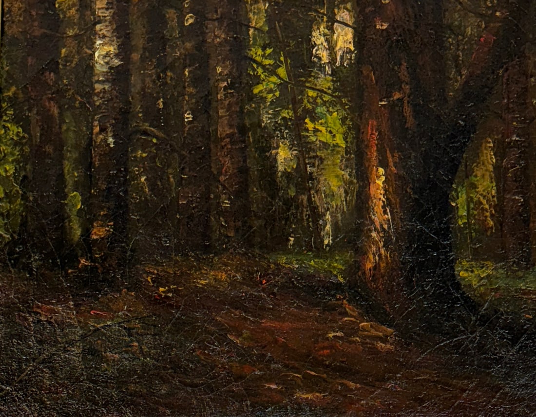 William Ongley (1836 - 1890) American: William Ongley (1836 - 1890) Oil on canvas, signed lower left "Ongley", piece measures 12 x 16and 16 x 19 inches w/frame. Ongley traveled extensively throughout New England and the Adirondacks, painti