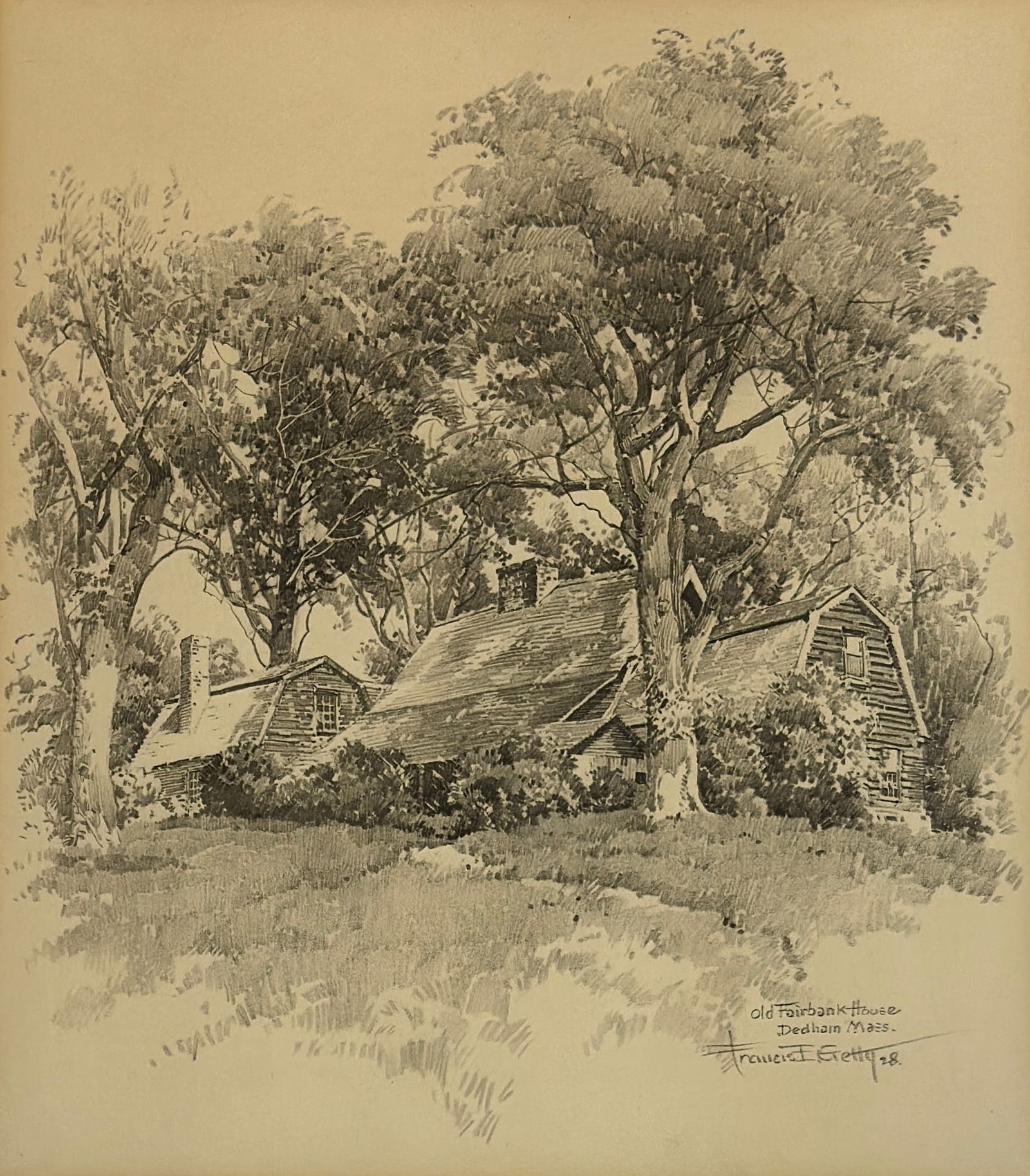 Francis E. Getty (1861-945) "Old Fairbank House" (1 of 3)