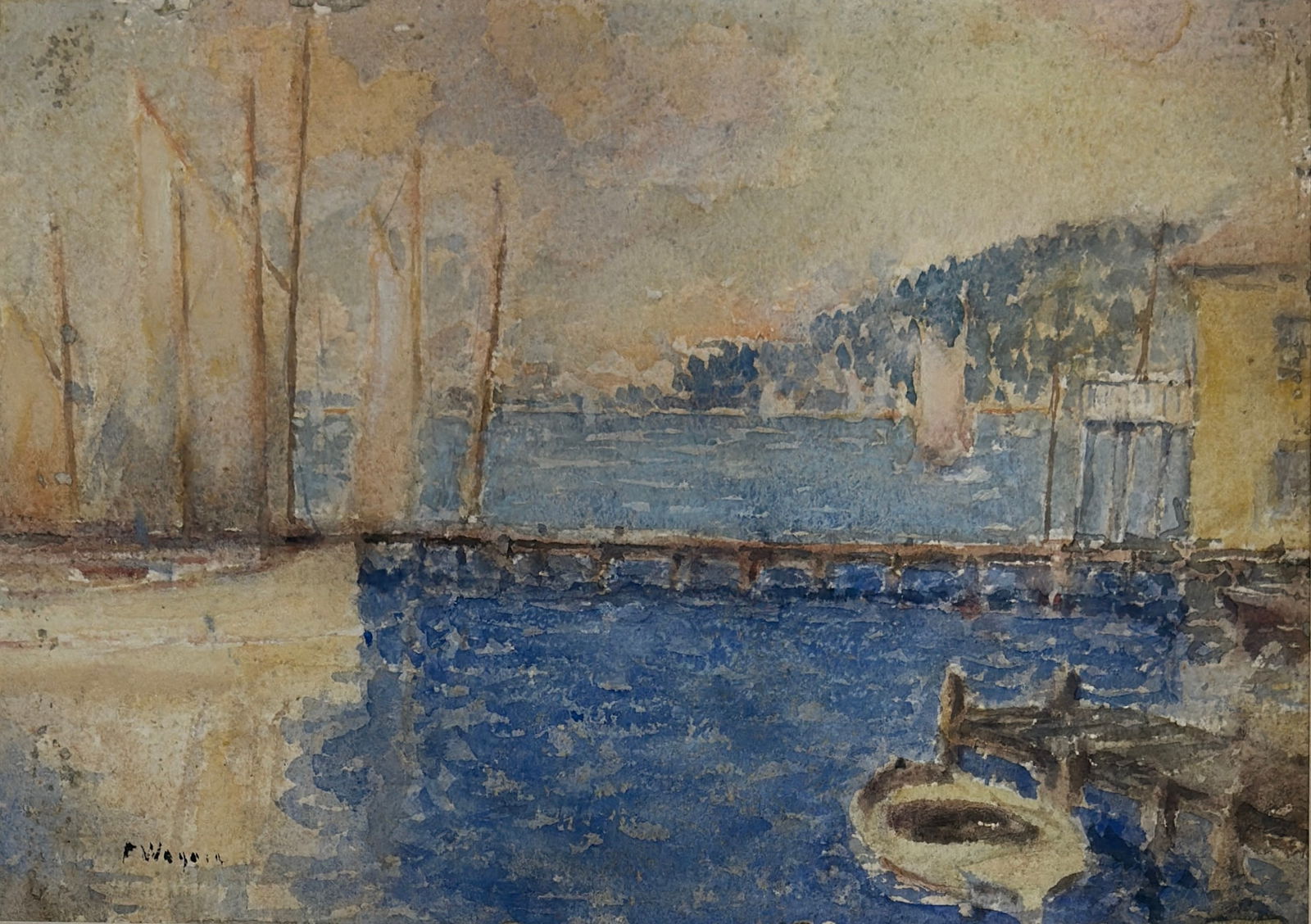 Frederick R. Wagner (1864 - 1940) "Island Heights Yacht Club" (1 of 4)