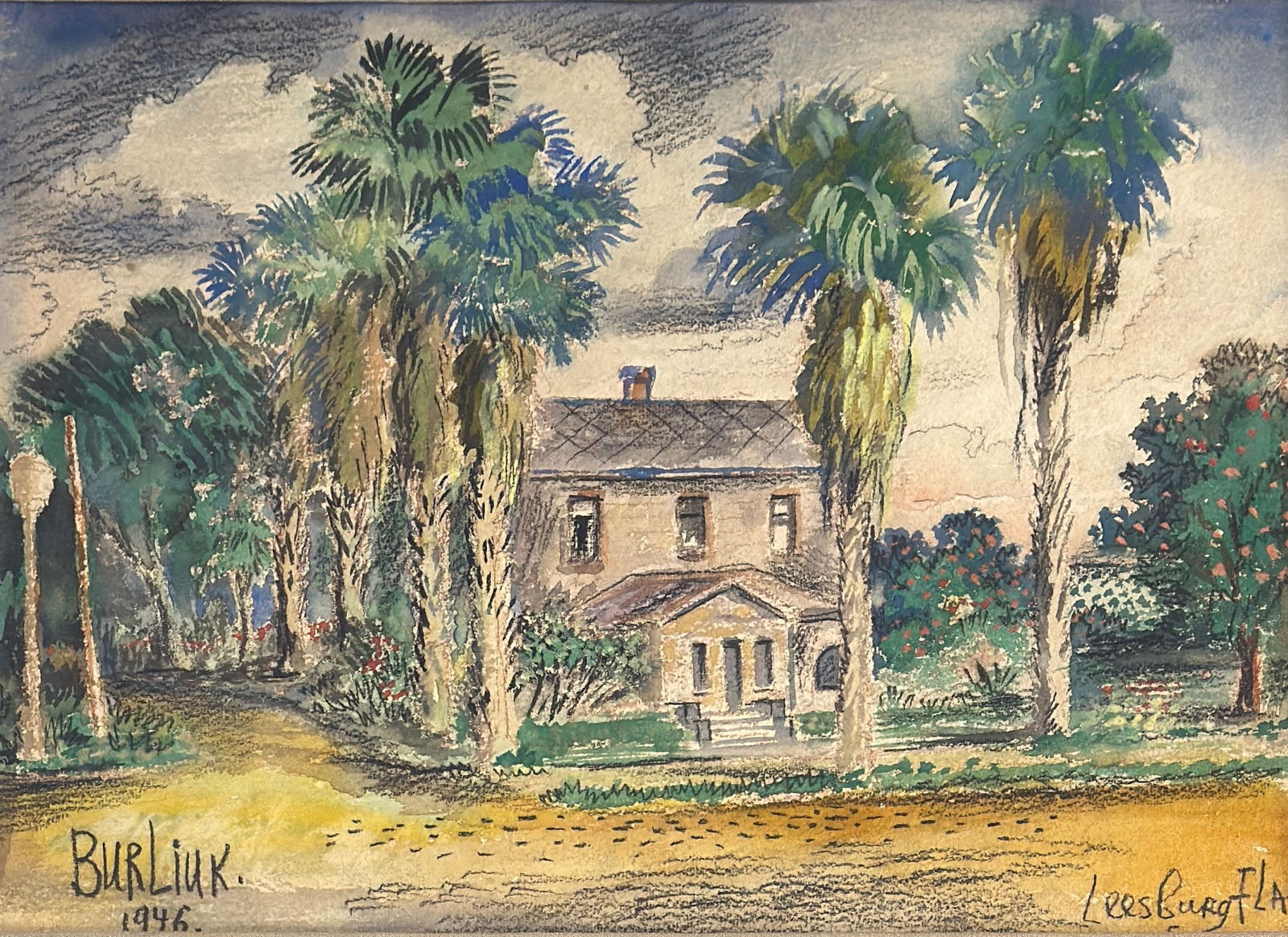 David Davidovich Burliuk (1882 - 1967) "The Villa" (1 of 7)