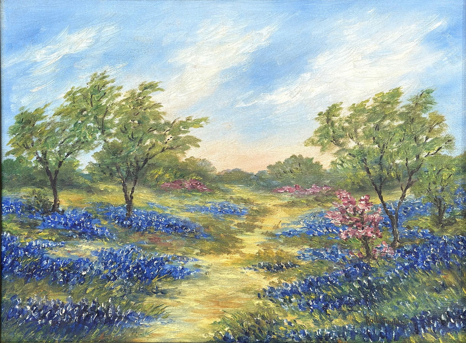 Rolla Sims Taylor (1872 - 1970) American: Rolla Sims Taylor (1872 - 1970) Oil on canvas, signed lower right, piece measures 12 x 16 and 18 x 22 inches w/frame. Born in 1872 in Galveston, Texas, Rolla Sims Taylor started painting at the age of