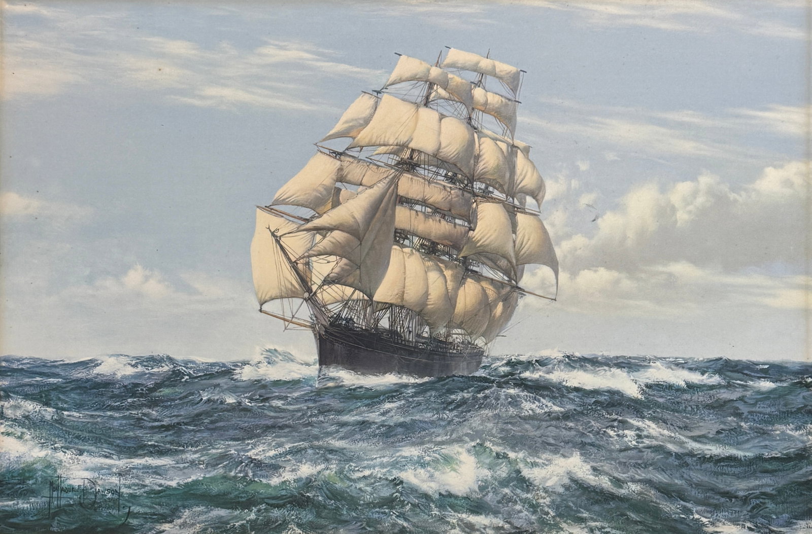 Montague J. Dawson (1890 - 1973) "Racing Home - The Cutty Park: Montague J. Dawson (1890 - 1973)"Racing Home - The Cutty Park" Print on paper.