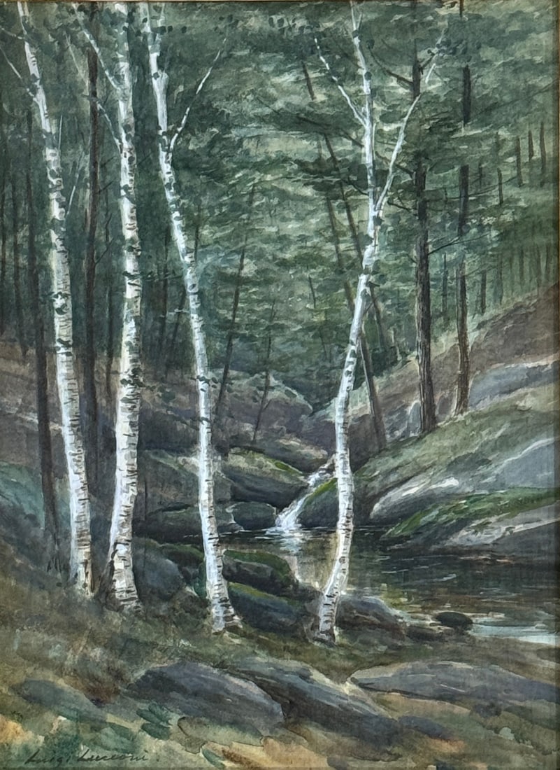 Luigi Lucioni (1900 - 1988) "Vermont Birches 1960" (1 of 5)