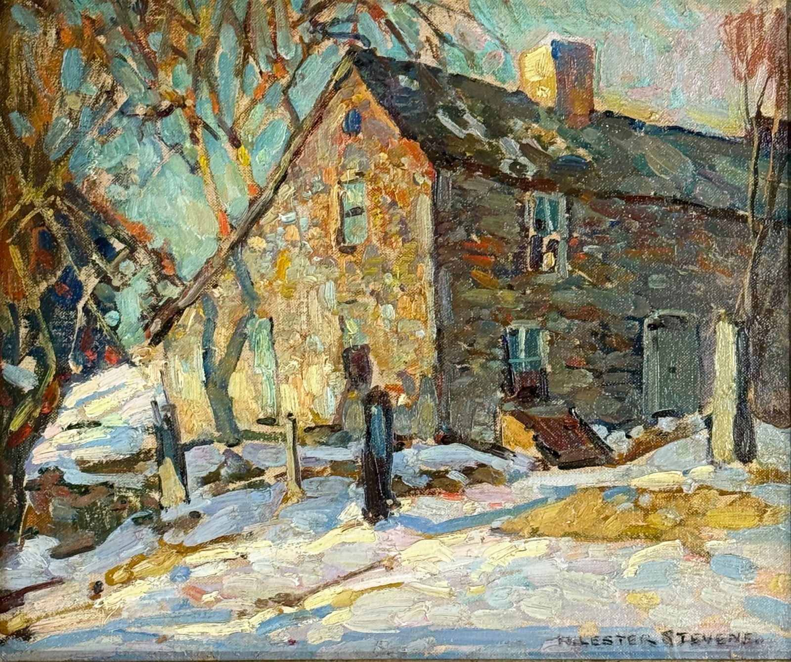 William Lester Stevens (1888-1969) Winter Scene (1 of 4)