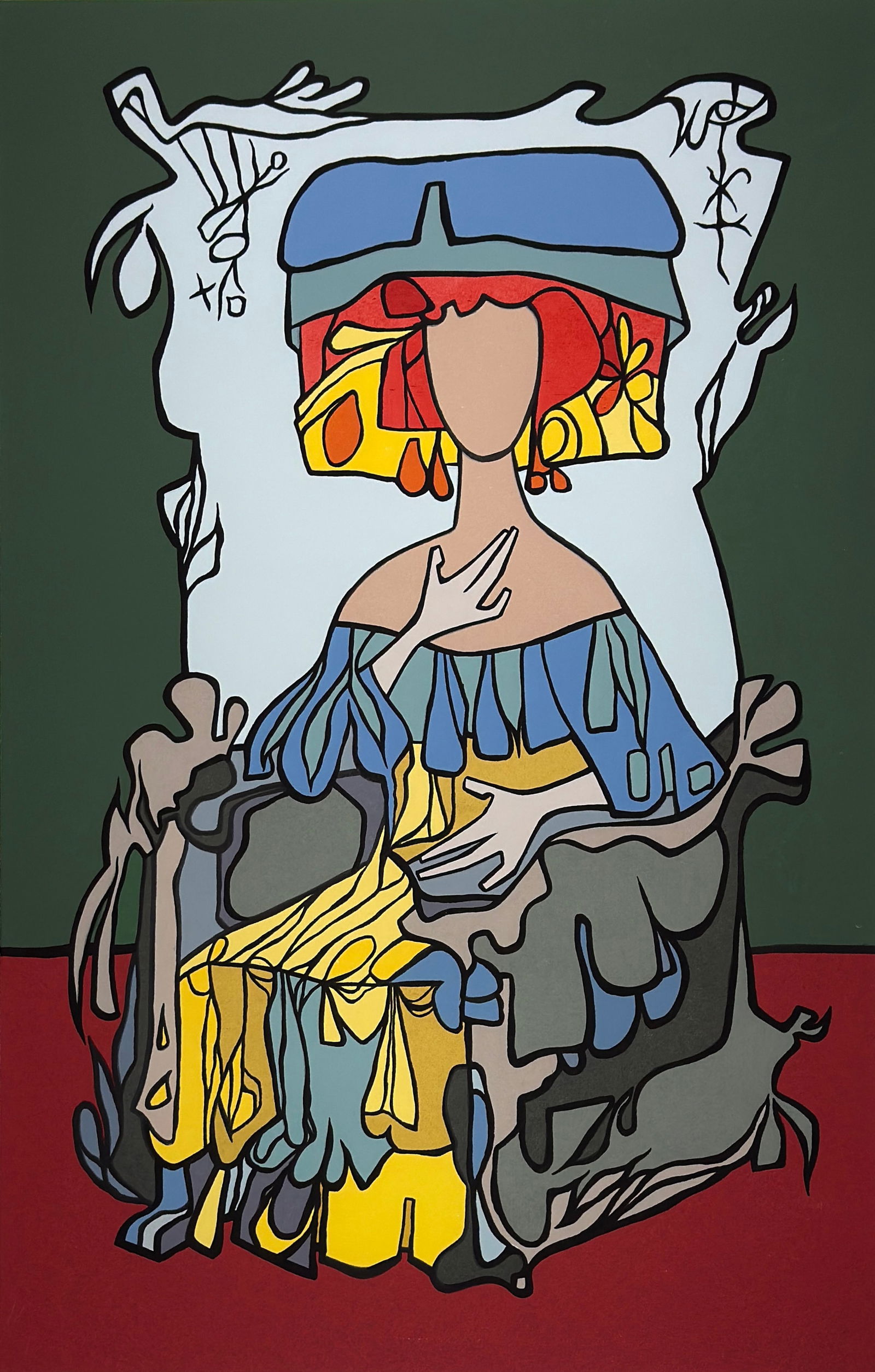 Cundo Bermudez (1914-2008) "Retrato de la Bisabuela": Cundo Bermudez (1914-2008) "Retrato de la Bisabuela" created in 1997, Silkscreen, signed and numbered in pencil Edition: 45/150, Image Size: 31 x 19.5 inches Size: 39 in. x 27.5 in. (99.06 cm x 69.85