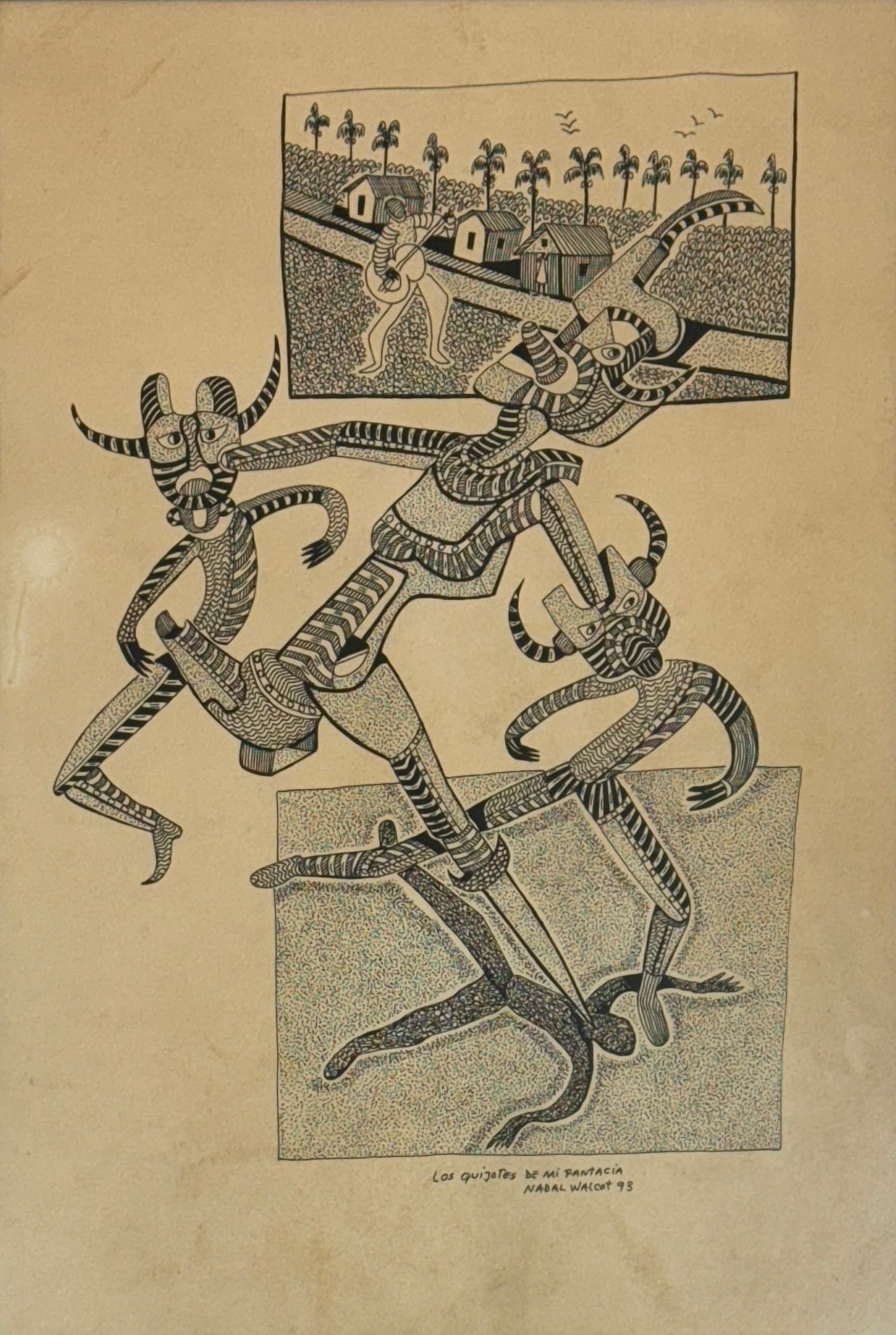 Nadal Walcot (1945-2021) "Los Quijotes de mi Fantasia 93" (1 of 3)