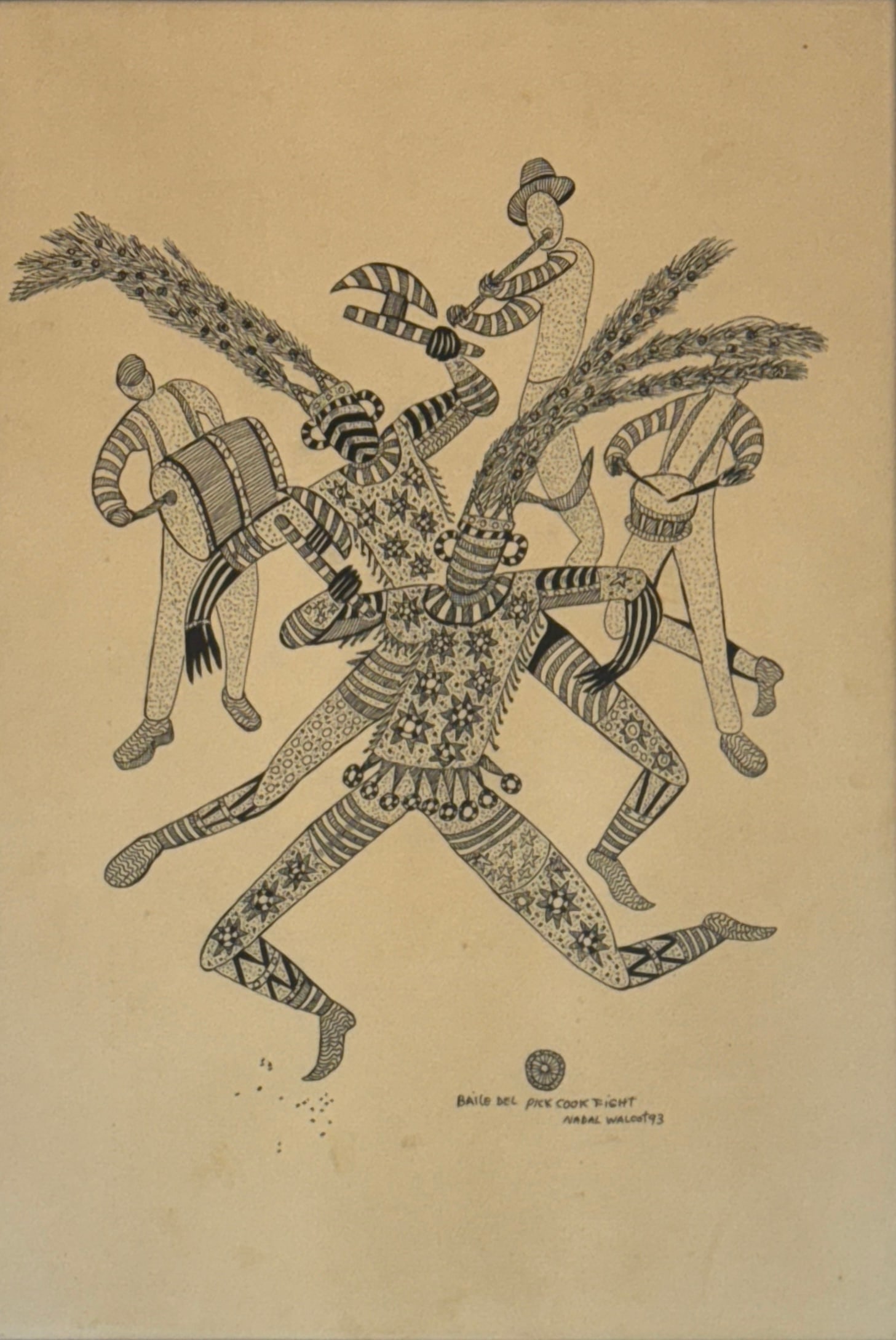 Nadal Walcot (1945-2021) "Baile del PIck-Cock Fight 93" (1 of 3)