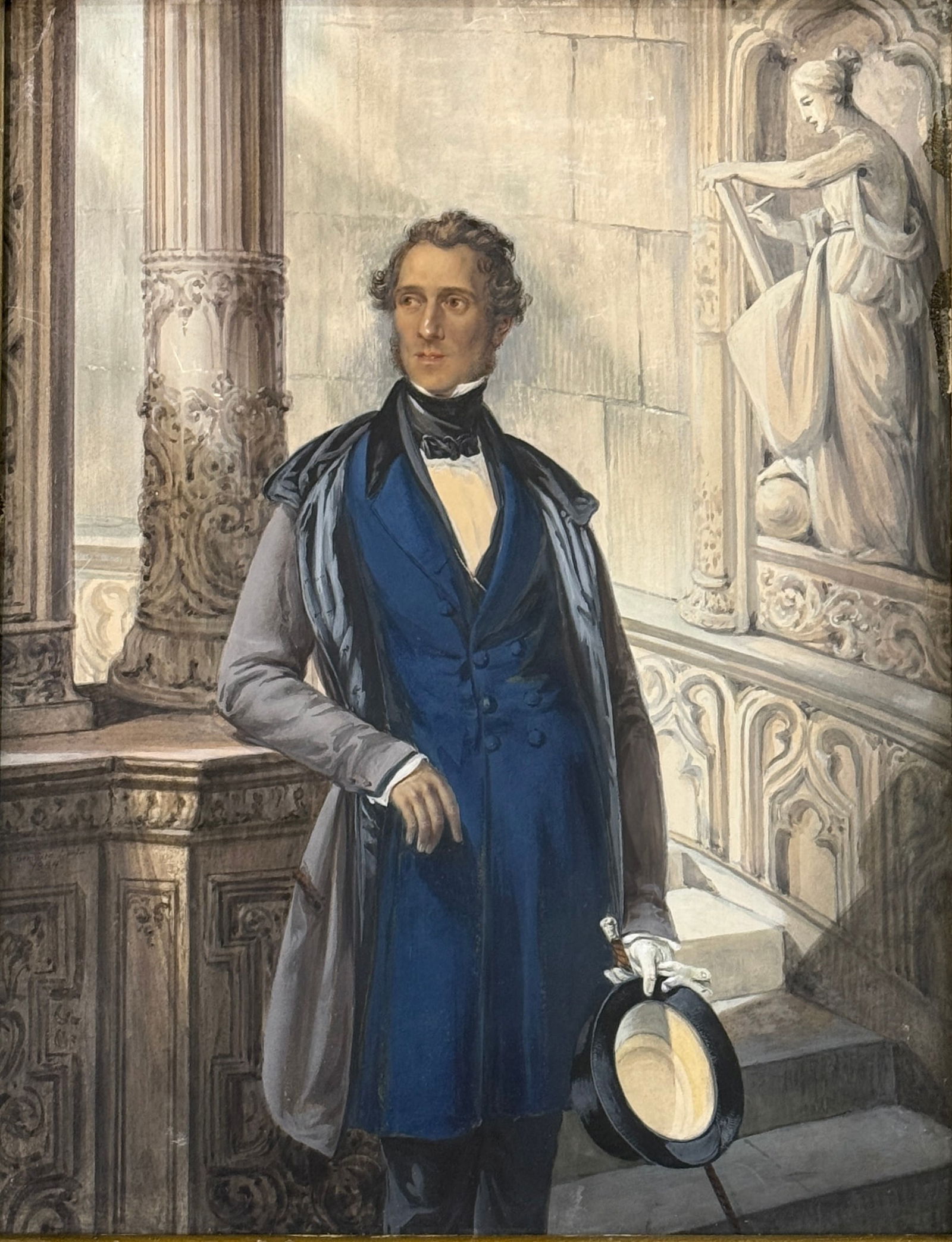 Siegfried Detlev Bendixen (1786 - 1864) Watercolor & Guache on Paper, Signed, Measures ( 17.5 x 13.5 (1 of 6)