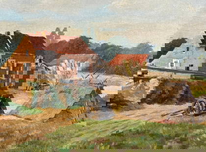 William Samuel Horton (1865 - 1936) American/French: William Samuel Horton (1865 - 1936) Oil on canvas laid on board, signed lower right, measures 11.5 x 14 and 14.5 x 17 inches w/frame.