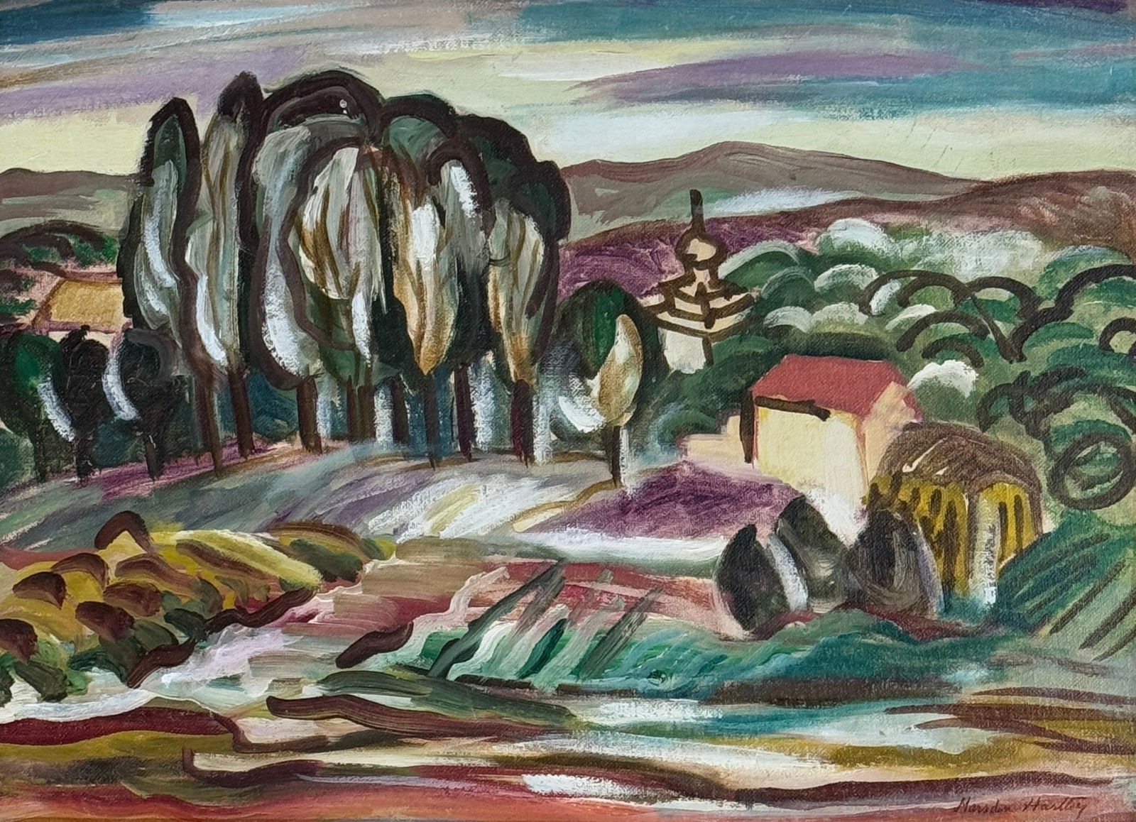 Marsden Hartley (1877 - 1943) New Mexico Landscape (1 of 3)