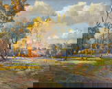 Benson Bond Moore (1882 - 1974) "Autumn Along Rock Creek,"