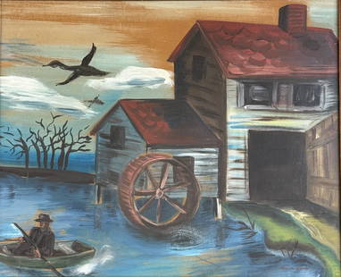 Paul Raphael Meltsner (1905 - 1966) American: Paul Raphael Meltsner (1905 - 1966) Oil on board, signed lower right, piece measures 21 x 26 and 23 x 28 inches w/frame.Paul Raphael Meltsner was born in New York City in 1905. A native New Yorker, Mr