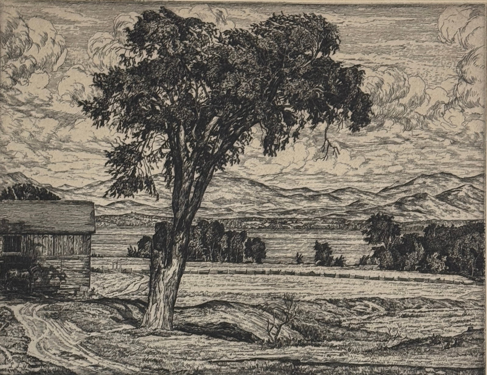 Luigi Lucioni (1900-1988) "Lake Pastures" (1 of 4)