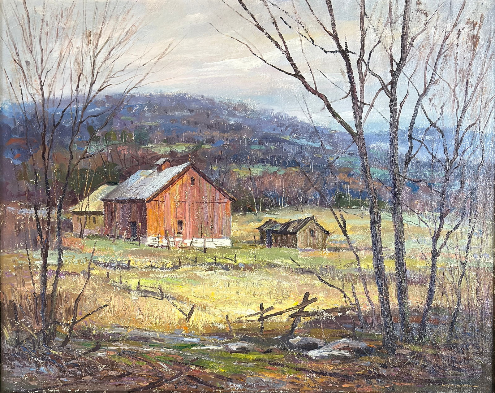 Wayne Beam Morrell (1923 - 2013) Connecticut Barn (1 of 4)