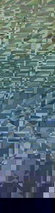 Victor Vasarely (1906 - 1997) Hungary: Victor Vasarely (1906 - 1997) Mixed media on paper, signed lower right, piece measures 28 x 7.5 and 37 x 16 inches w/ frame. Private Palm Beach Collection. Victor Vasarely (1906–1997) was a Hungaria