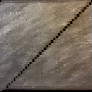 Carlos Rojas (1933–1997) Colombian: Carlos Rojas (1933–1997) Mixed media on canvas, signed on verso, piece measures 59 x 59 inches and was created between 1986-1990. Piece is accompanied by certificate of authenticity. Carlos Rojas (1
