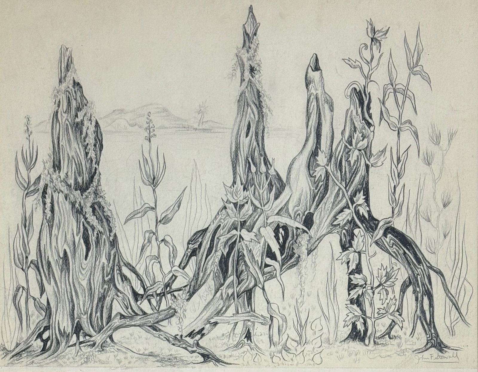 John F. Stenvall (1907 - 1998) "Tropical Vegetation" (1 of 4)