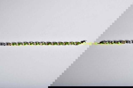 14k Yellow Gold Peridot Bracelet: 14k Yellow Gold Peridot Bracelet, 6.5 grams stamped 585 14kt, measures 7.5 inches