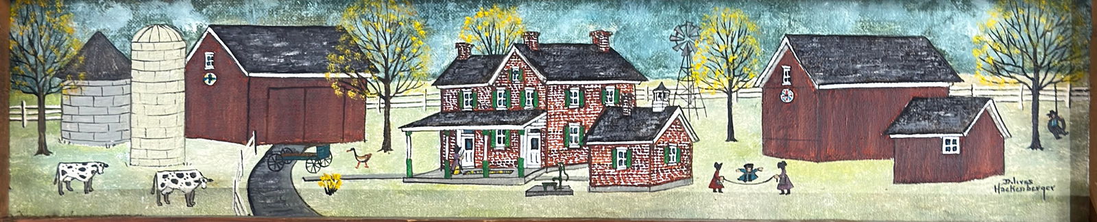 Dolores Hackenberger (Born 1930) Amish Farmscape (1 of 5)