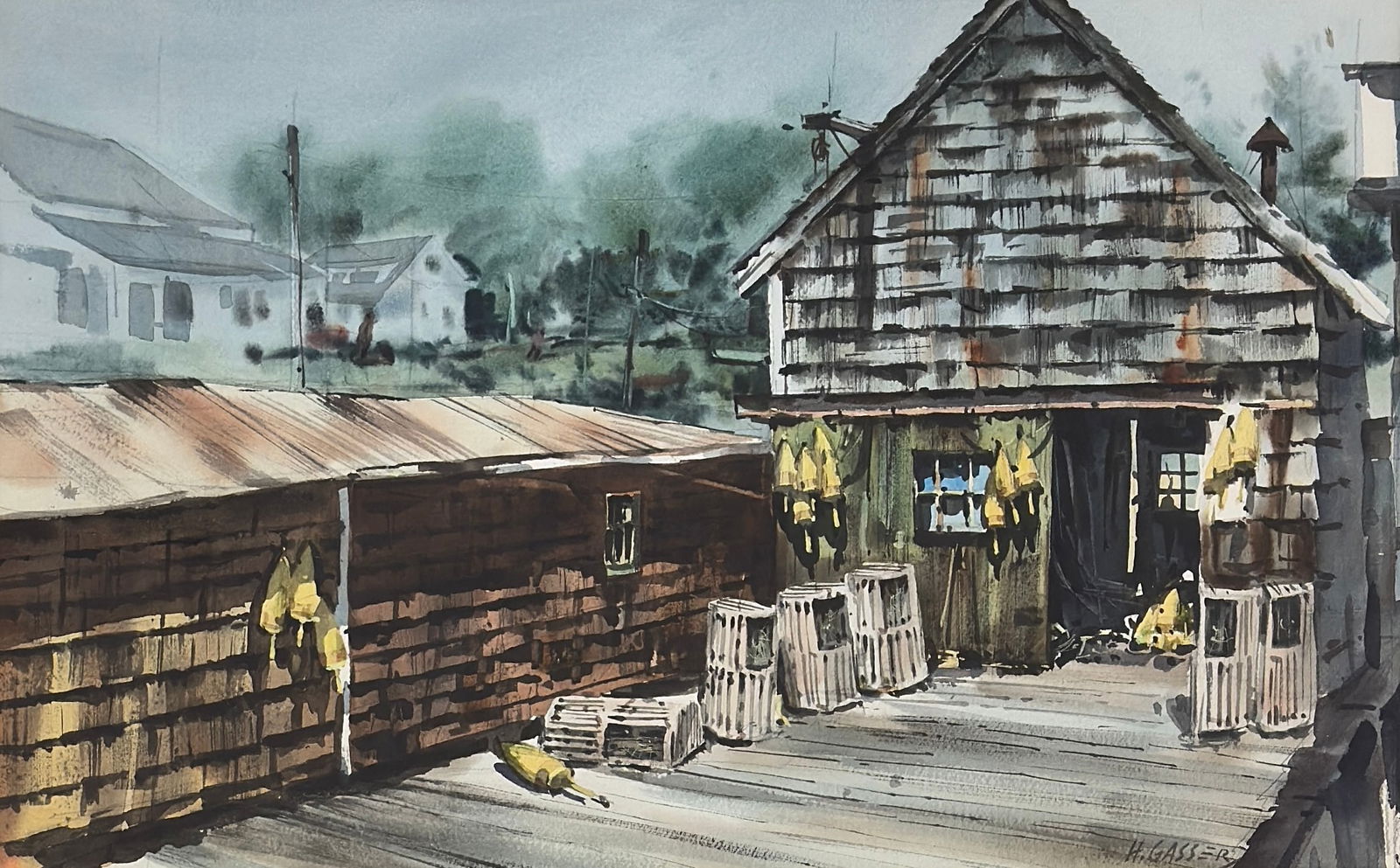 Henry Martin Gasser (1909 - 1981) Lobster Traps (1 of 3)