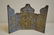 ANTIQUE IMPERIAL RUSSIAN BRONZE ENAMEL ICON TRIPTYCH