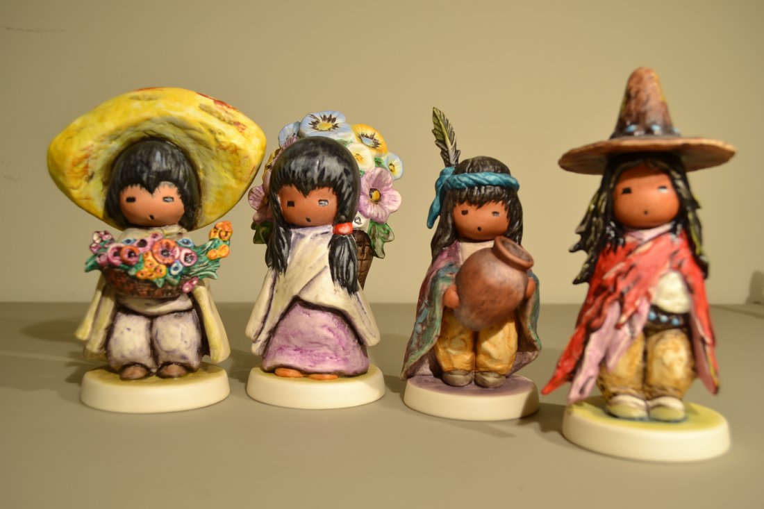 LOT OF 4 GOEBEL GERMAN PORCELAIN FIGURINES: LOT OF 4 GOEBEL GERMAN PORCELAIN FIGURINES
