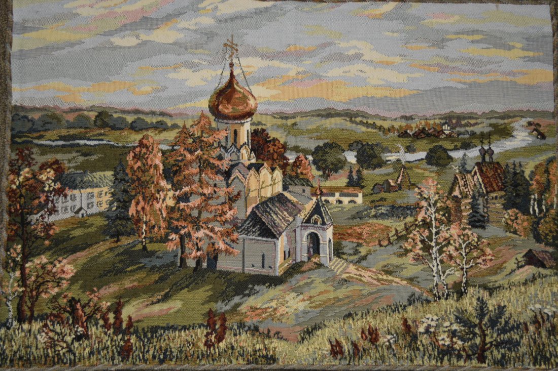 RARE USSR SOVIET RUSSIAN GOBELIN TAPESTRY WALL RUG: RARE USSR SOVIET RUSSIAN GOBELIN TAPESTRY WALL RUG .