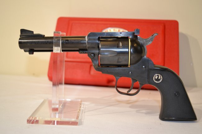 RUGER 50th ANNIVERSARY BLACKHAWK REVOLVER .357 MAGNUM: Ruger 50th Anniversary Black Hawk .357 Magnum w/ Box, Factory Paperwork . New ,never fired condition . The Sturm Ruger Company was founded in 1955, and they commemorated their 50th Anniversary in 2005