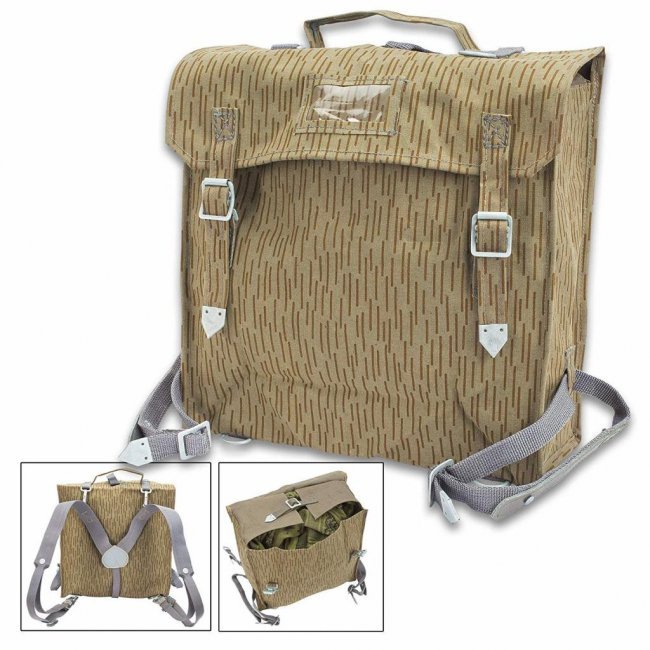 EAST GERMAN CAMO COMBAT BACK PACK WITH SUSPENDERS DDR: EAST GERMAN CAMO COMBAT BACK PACK WITH SUSPENDERS DDR . East German (NVA) military issue Stricheldruckmuster or Ein Strich/Kein Strich, AKA "Rain" camo Combat pack issued to the East German army from 