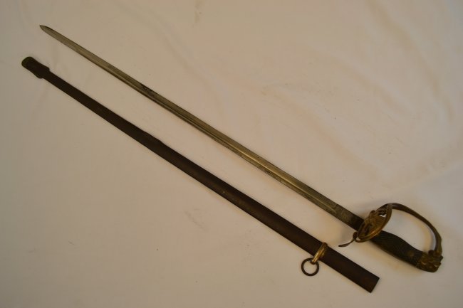 WWII SPANISH FRANCO ERA SWORD TOLEDO 1940S: WWII SPANISH FRANCO ERA SWORD TOLEDO 1940'S . 37.5" LONG WITH 30.5" BLADE