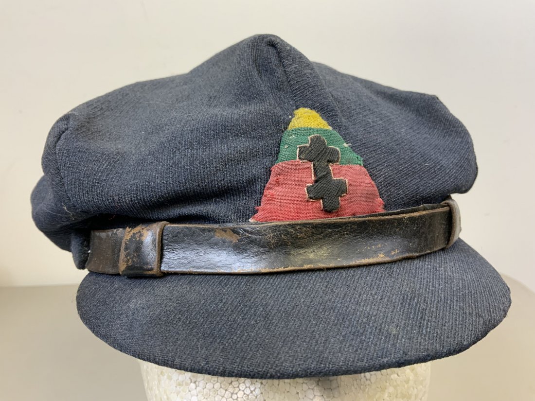 WWII RARE LITHUANIAN "FOREST BROTHERS" 1944-45 HAT: WWII RARE LITHUANIAN "FOREST BROTHERS" 1944-45 HAT . NICE WELL WORN BUT STILL IN GREAT CONDITION HAT .