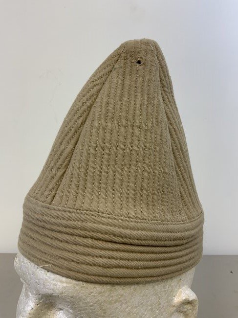 WWII BRITISH INDIAN ARMY TURBAN CONE 1942 DATED: WWII BRITISH INDIAN ARMY TURBAN CONE 1942 DATED
