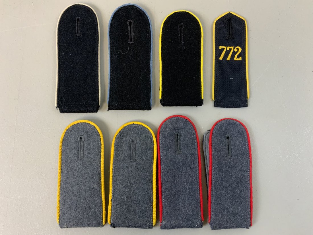 WWII GERMAN LOT SHOULDER BOARDS HJ LUFTWAFFE WAFFEN SS: LOT OF WWII SHOULDER BOARDS. HJ , LUFTWAFFE AND WAFFEN SS.NICE LOT .