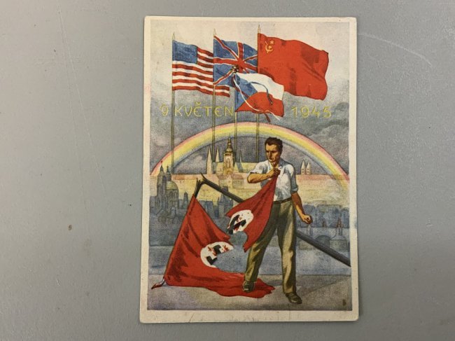 1945 CZECH ANTI NAZI POST CARD: 1945 CZECH ANTI NAZI POST CARD