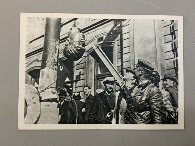 WWII CZECH ANTI NAZI POST CARD "HIS DAY HAS COME": WWII CZECH ANTI NAZI POST CARD "HIS DAY HAS COME"