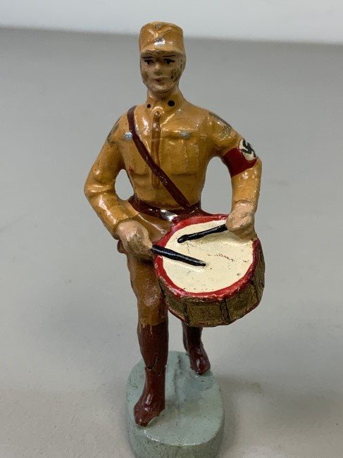 GERMAN NAZI PERIOD LINEOL / ELASTOLIN TOY SOLDIER - SA DRUMMER: GERMAN NAZI PERIOD LINEOL / ELASTOLIN TOY SOLDIER - SA DRUMMER