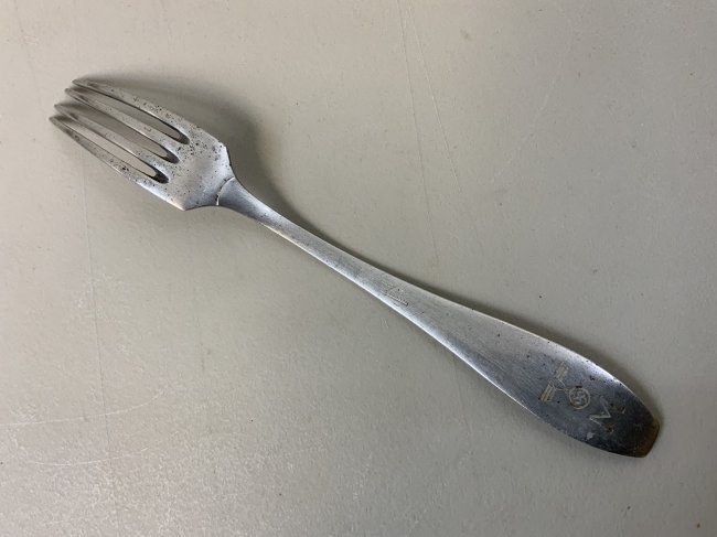 WWII GERMAN KRIEGSMARINE FORK BY "WELLO" MADE WITH NAZI NAVY EAGLE: WWII GERMAN KRIEGSMARINE FORK BY "WELLO" MADE WITH NAZI NAVY EAGLE