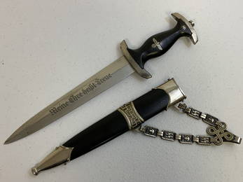 THIRD REICH GERMANY M36 CHAINED SS DAGGER