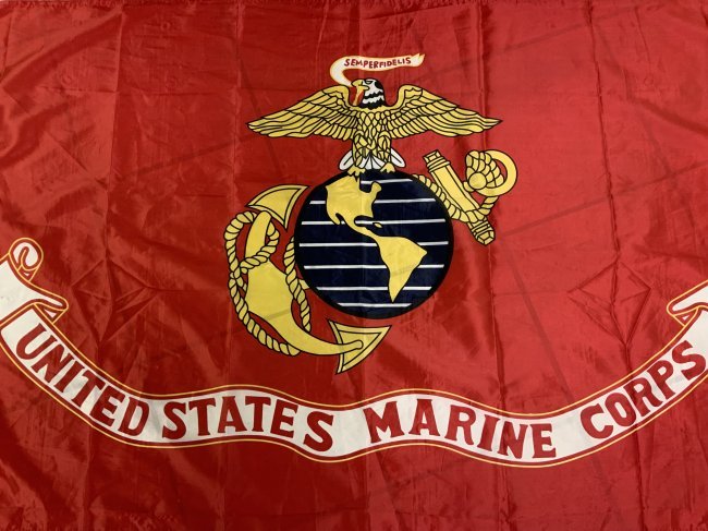 UNITED STATES MARINE CORPS FLAG: UNITED STATES MARINE CORPS FLAG . USED CONDITION . 3X5 FT.