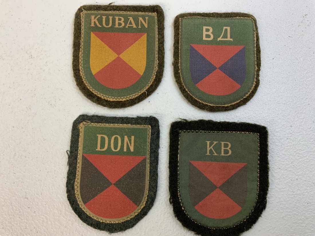 WWII GERMAN PATCHES FOR RUSSIAN COSSACKS IN THIRD REICH SERVICE: WWII GERMAN PATCHES FOR RUSSIAN COSSACKS IN THIRD REICH SERVICE . NEVER USED CONDITION.