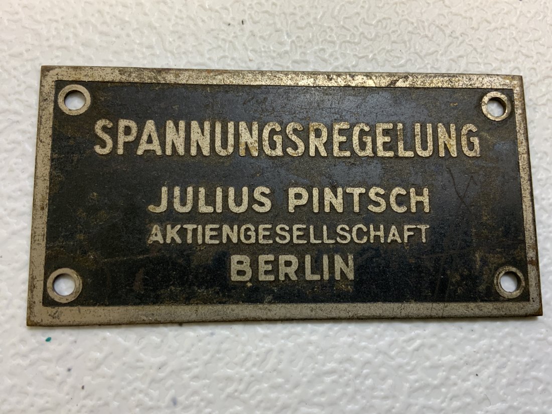 GERMANY THIRD REICH BERLIN ELECTRIC COMPANY METAL NAME TAG: GERMANY THIRD REICH BERLIN ELECTRIC COMPANY METAL NAME TAG .