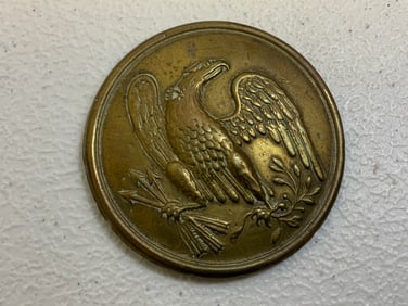 USA US CIVIL WAR EAGLE BRASS BREAST PLATE SHOULDER BELT PLATE BUCKLE