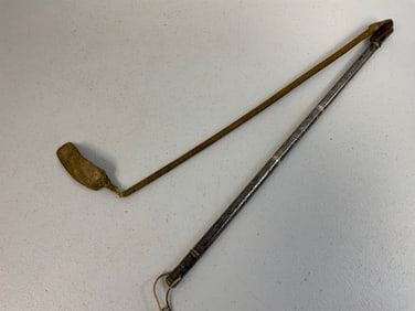 ANTIQUE RUSSIAN CAUCASIAN CIRCASSIAN SILVER AND NIELLO HORSE WHIP NAGAIKA